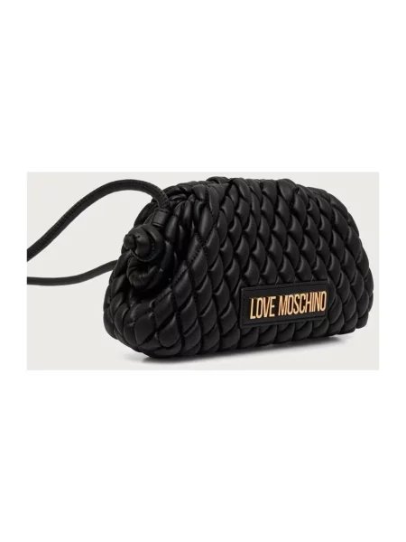 Love Moschino torebka crossbody skórzana czarna