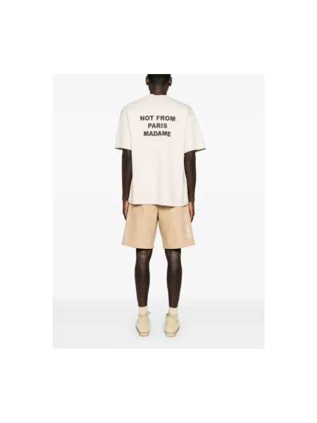 Drôle de Monsieur t-shirt Le T-Shirt Slogan z nadrukiem beżowy