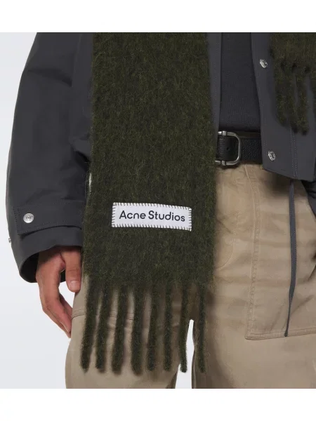 Fular Acne Studios de lână verde