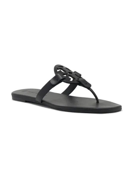Bőr papucs Tory Burch fekete