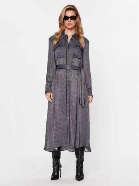 Srajčna obleka Boss siva