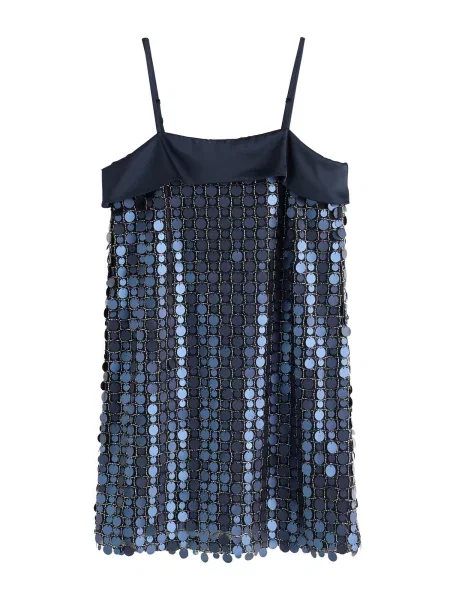 Next Rochie Fold Over bleumarin