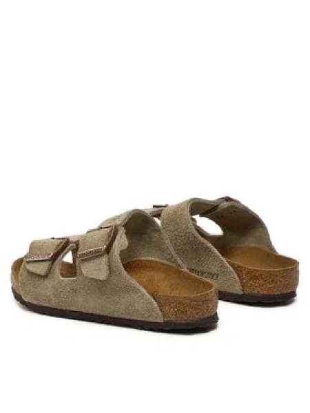 Otroški natikači iz semiša Birkenstock siva