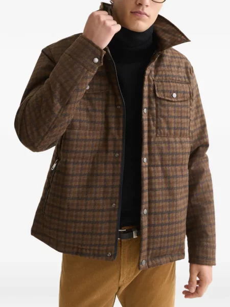Prošiven kaput Scotch And Soda karirani smeđa