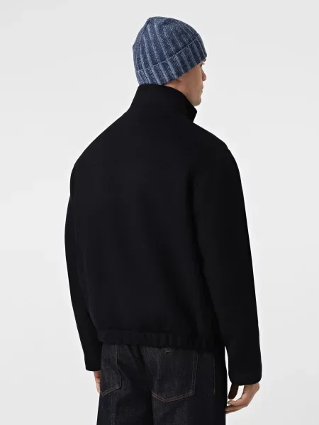Шерстяная демисезонная куртка Emporio Armani синяя
