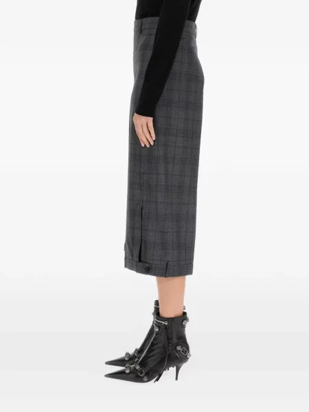 Szorty Balenciaga w kratę szare