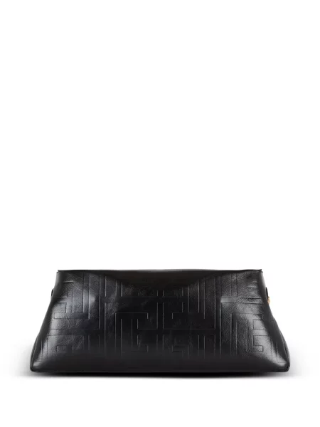 Geantă plic Balmain din piele negru