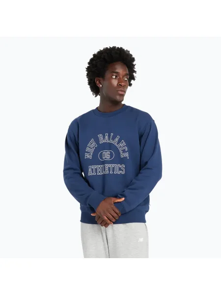 Tricou New Balance Graphic Crew navy pentru bărbați albastru închis