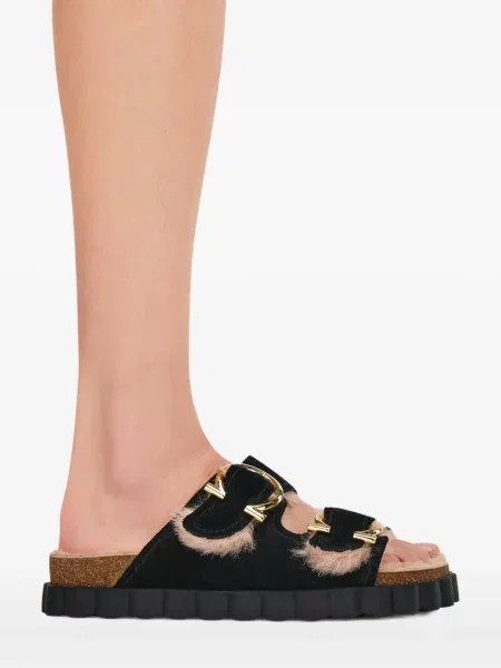 Sandale Ferragamo cu cataramă negru