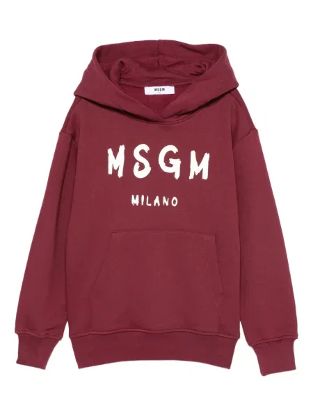 Bluza z kapturem dziecięca Msgm czerwona