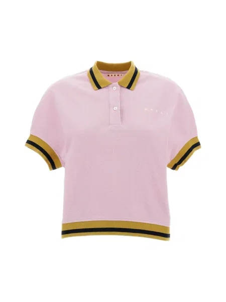 Koszulka polo Marni różowa