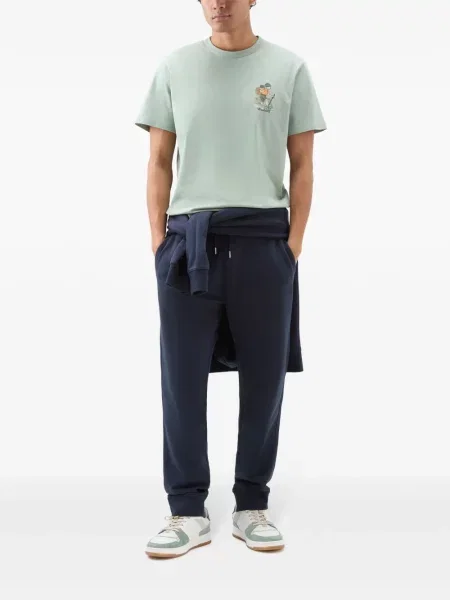 Raštuotas marškinėliai Woolrich žalia