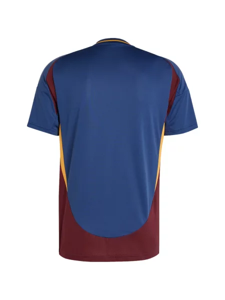 Tricou polo Adidas cu dungi alergare cu bretele alb