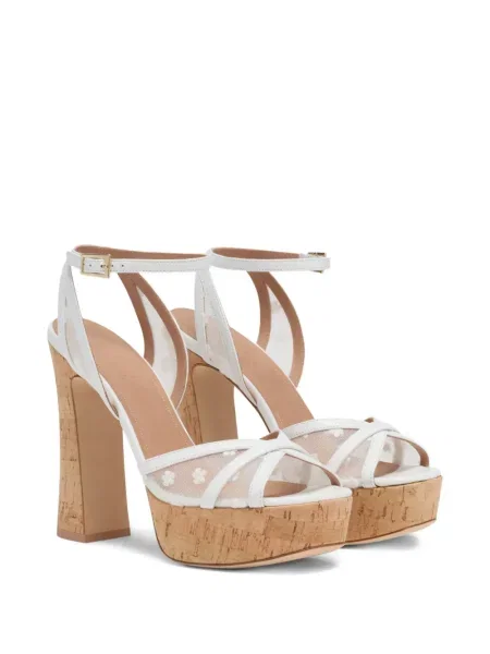 Sandale Malone Souliers cu model floral cu platformă alb