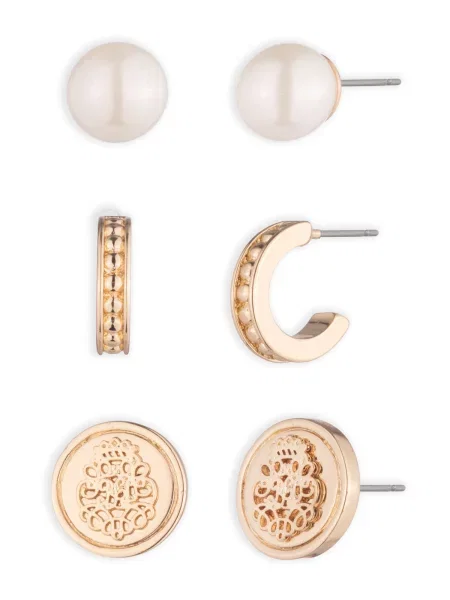 Lauren Ralph Lauren Cercei auriu / perlat alb