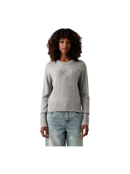 Sweter Patrizia Pepe wełniany szary