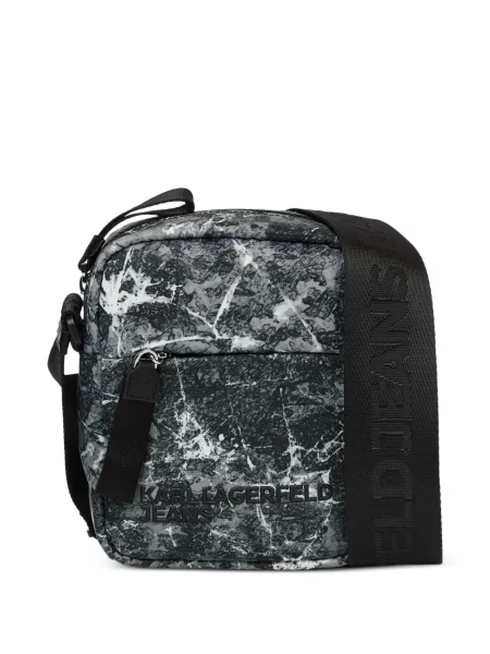 Geantă crossbody Karl Lagerfeld Jeans cu imagine negru