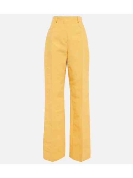 Pantaloni Jacquemus de in galben