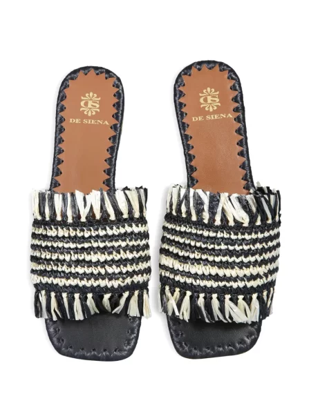 Сандали De Siena Shoes с ресни черно