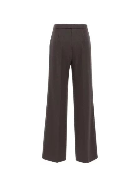 Pantaloni palazzo Kaos cu talie înaltă maro