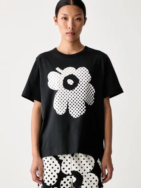 Marimekko tricou pentru femei din negru