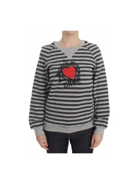 Bluza Exte z okrągłym dekoltem szara