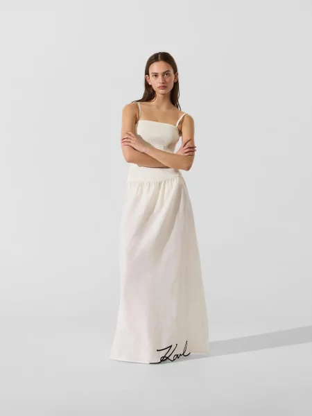 Karl Lagerfeld Rochie de plaja fildeş negru