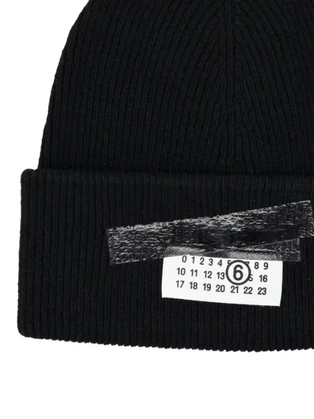 Briaunotas kepurė Mm6 Maison Margiela juoda