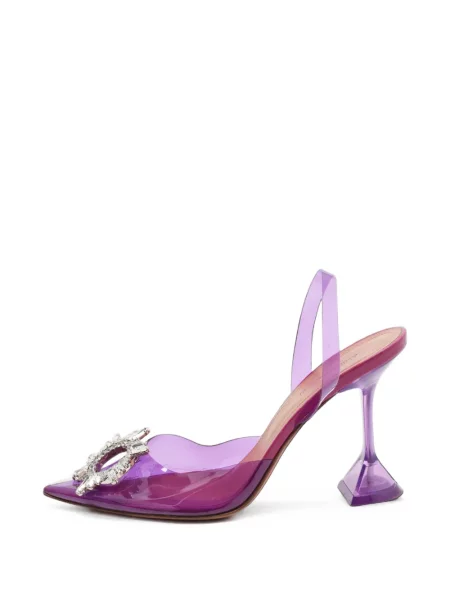 Pantofi cu toc Amina Muaddi slingback violet