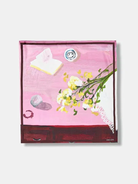 Stine Goya apaszka jedwabna multicolor wzorzysta