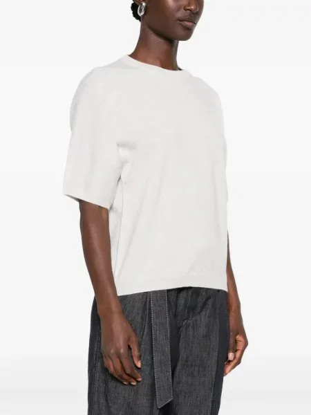 Scurt tricou Brunello Cucinelli cu decolteu rotund