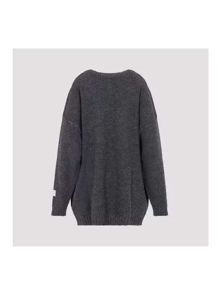 Sweter Mm6 Maison Margiela wełniany szary
