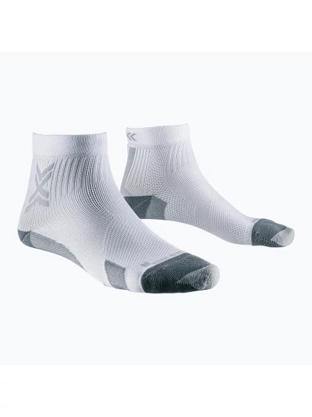 Мъжки чорапи за бягане X-Socks Run Discover Ankle arctic white/pearl grey бяло