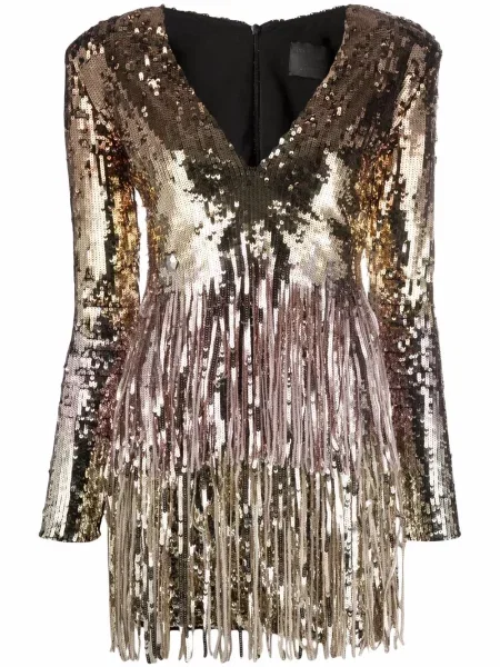 Rochie Philipp Plein cu franjuri cu decolteu în V