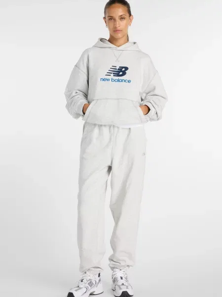 Махровая спортивная кофта New Balance серая