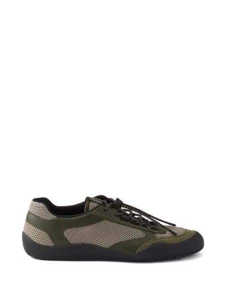 Sneakerși Prada cu imprimeu geometric verde