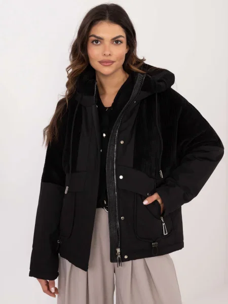 Geacă Factory Price de catifea cord negru