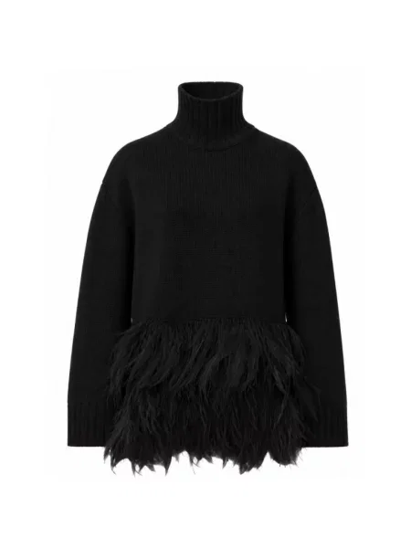 Sweter z golfem Fabiana Filippi do golfa czarny