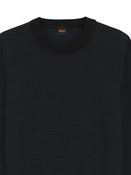 Pulover Boss cu decolteu rotund negru