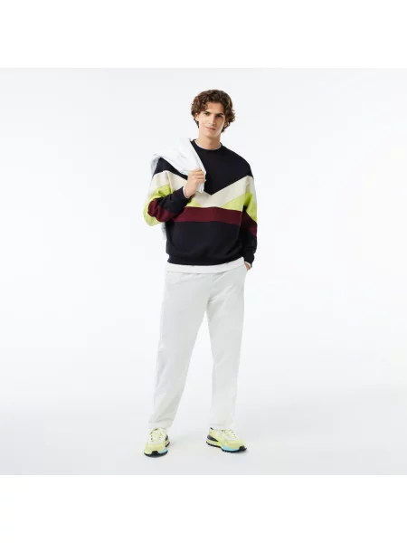 Lacoste Bluza Loose Fit Dwustronna Z Blokami Kolorów czarna