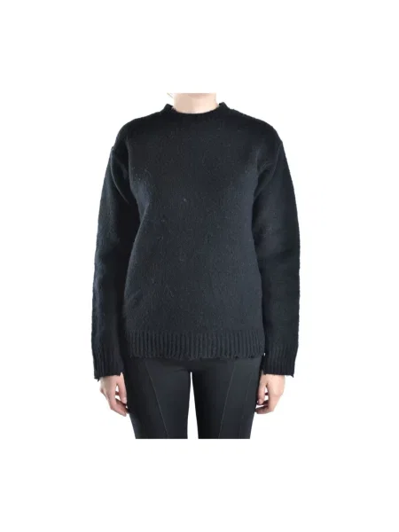 Długi sweter Alexander Wang z okrągłym dekoltem czarny