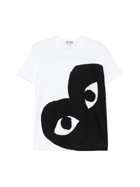 Koszulka Comme Des Garcons w serca biała