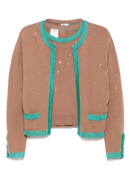 Top Chanel Pre-owned hnědý