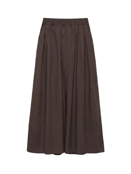 Pull&Bear Sukňa tmavohnedá
