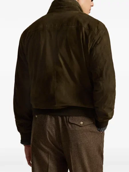 Semišový kostkovaný batoh Polo Ralph Lauren černý