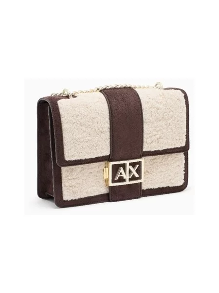 Kabelka Armani Exchange hnedá