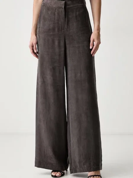 IBlues pantaloni straight pentru femei cu lyocell IBLQUINTO maro