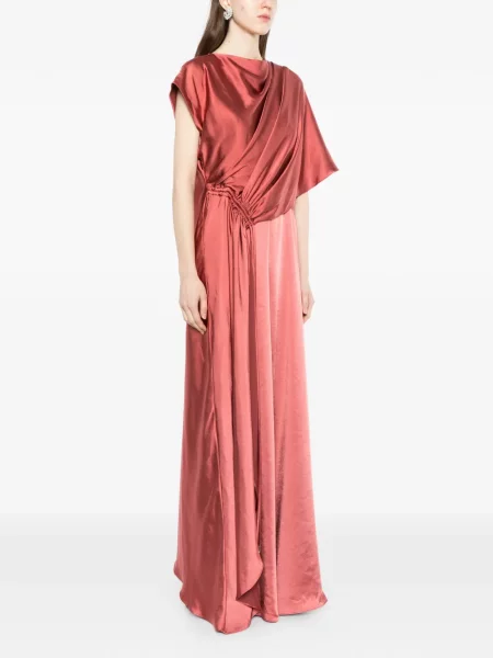 Rochie maxi Amsale drapată roșu