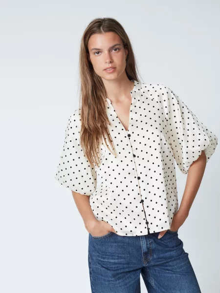 Co'couture Bluză Dilan crem negru