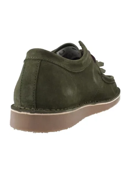Pantofi Fred Perry din piele de căprioară verde